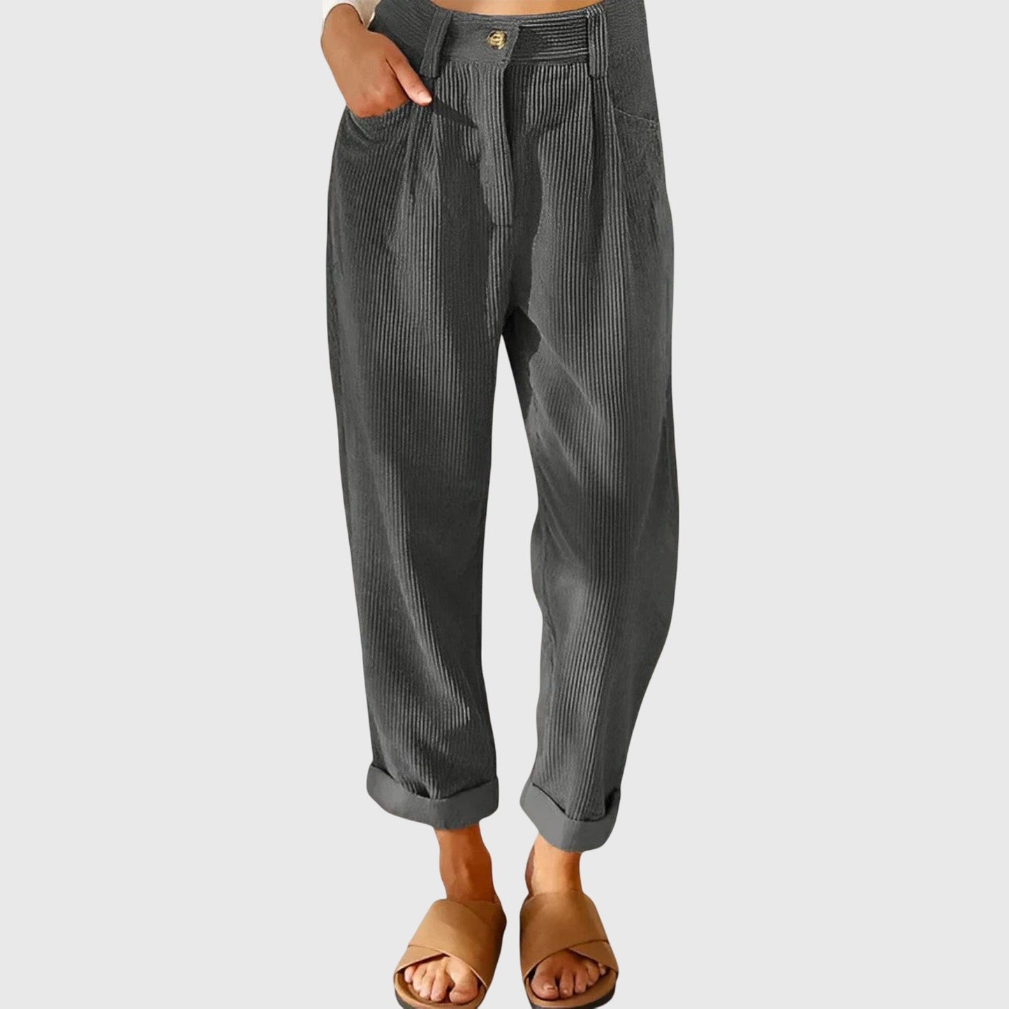 Jana - Slim Fit Corduroy Pants