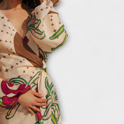 Elegant Long Tie Waist Maxi Dress