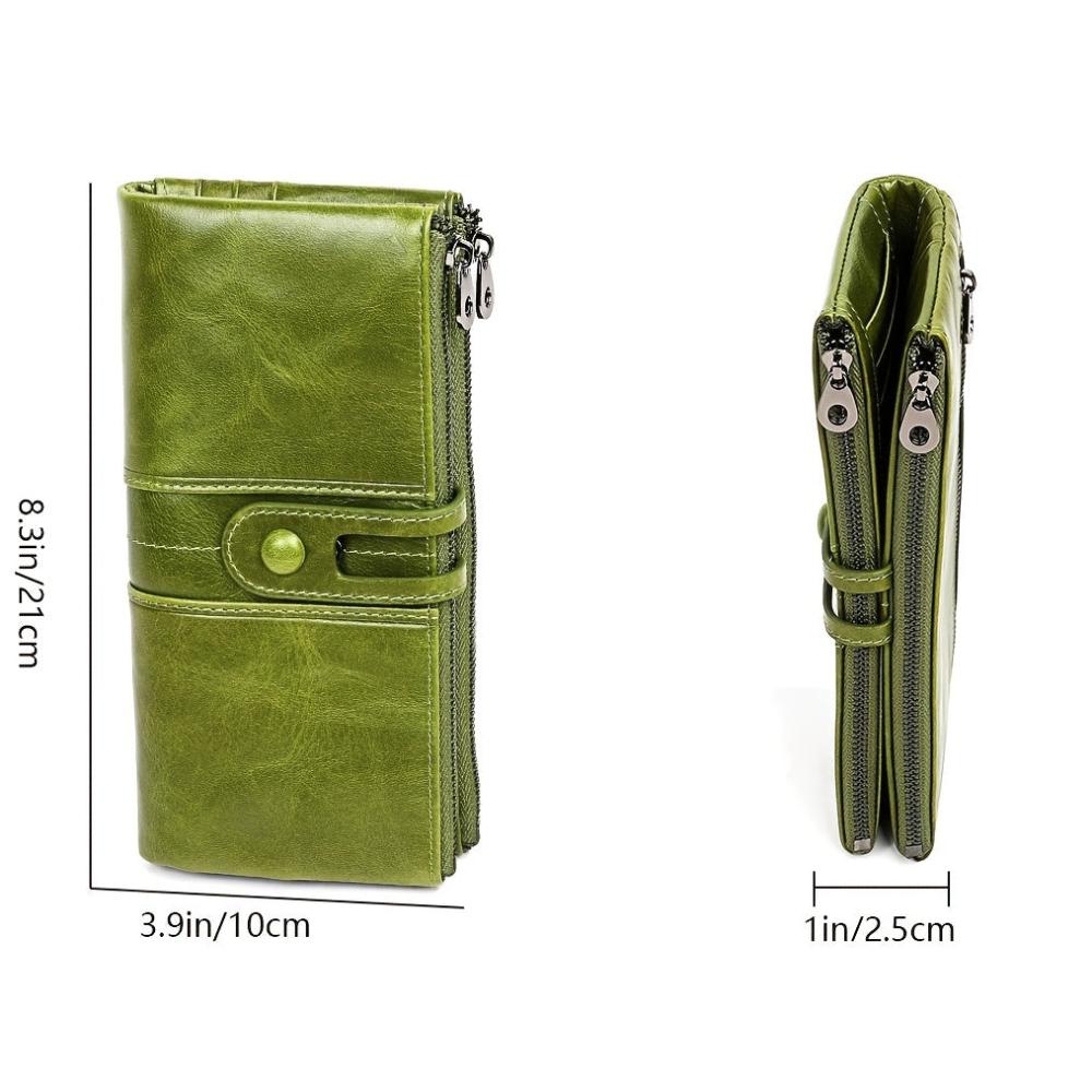 Luxury Women's Large Leather Clutch Purse