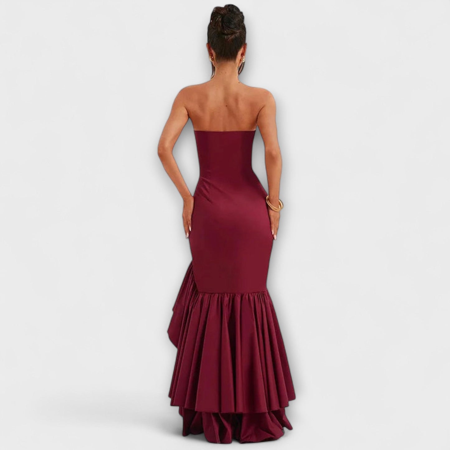 Elegant Sleeved Maxi Dress for Formal Occasions