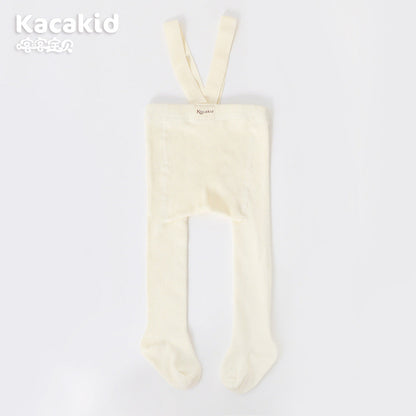 Baby Girls' and Boys' Knitted Trousers with High Waist-Beige-0-12 months-Nora Luxe