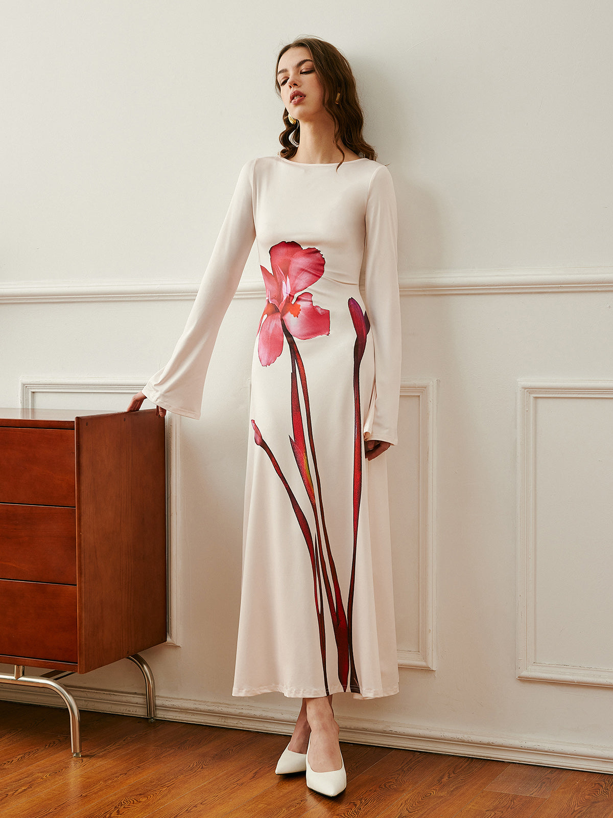Elegant Floral Maxi Summer Dress