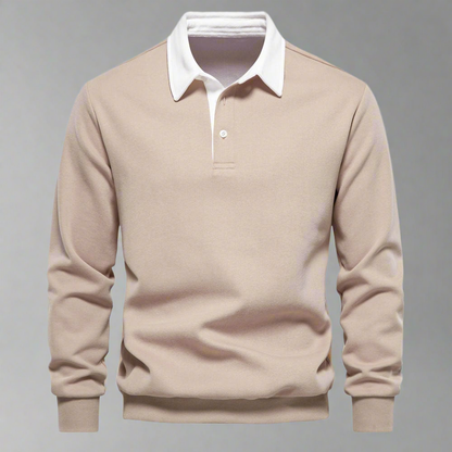 Casual Men's Polo Shirt with Button Front