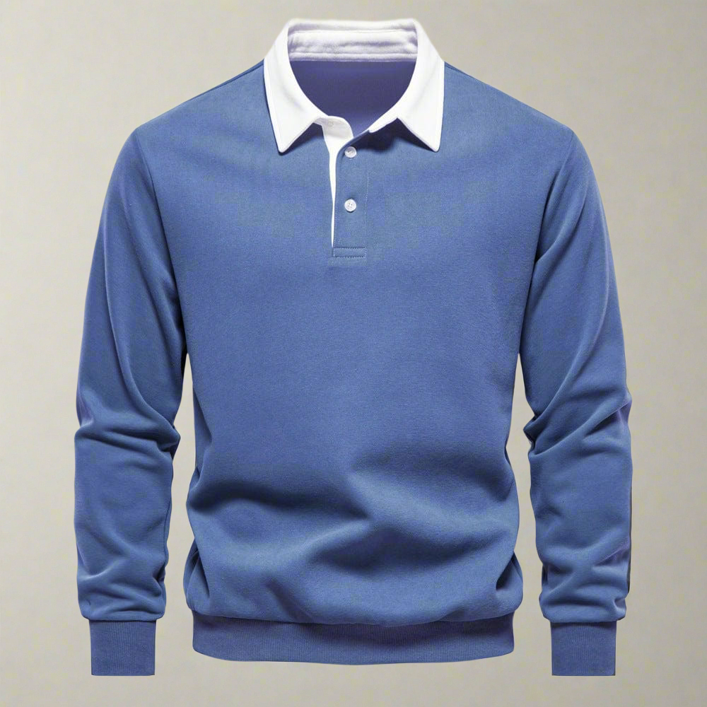 Casual Men's Polo Shirt with Button Front