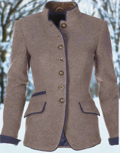 Classic Fit Women's Wool Blazer Jacket