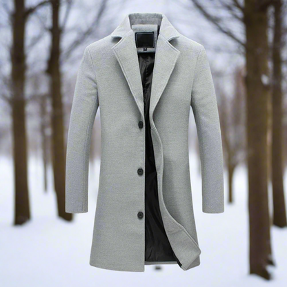Warm Men's Classic Wool Overcoat