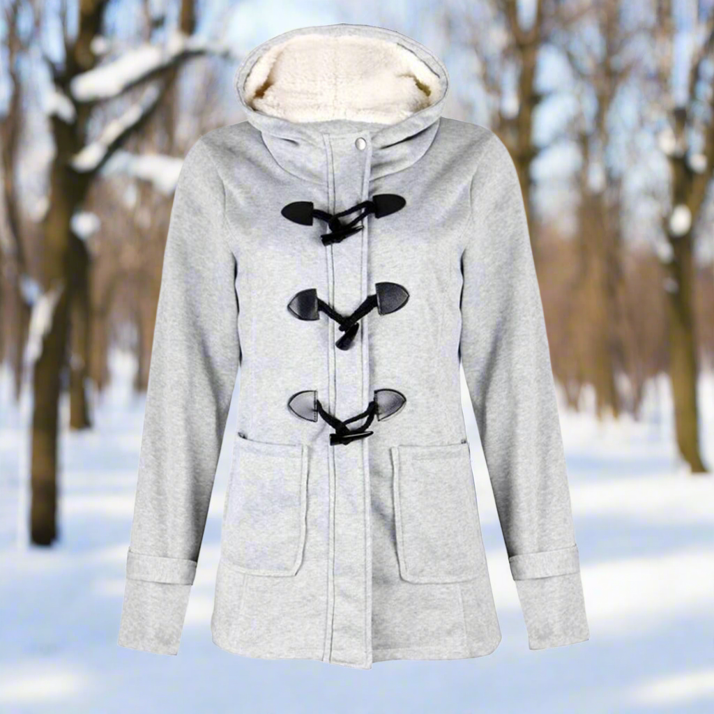 Warm Hooded Parka Coat for Women with Fleece Inside - Nocini