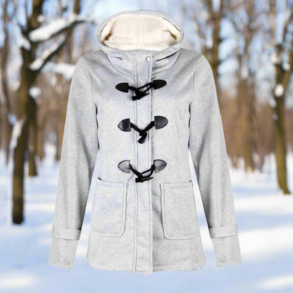 Warm Hooded Parka Coat for Women with Fleece Inside - Nocini