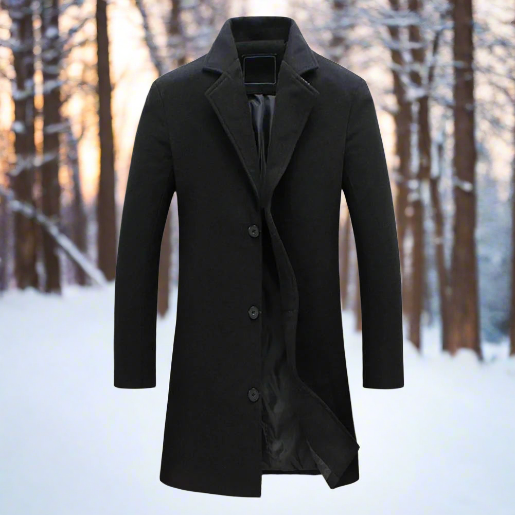 Warm Men's Classic Wool Overcoat
