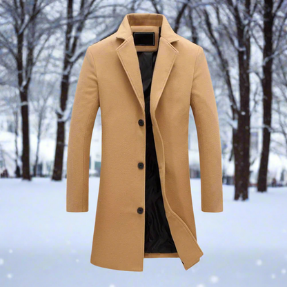 Warm Men's Classic Wool Overcoat - Nocini