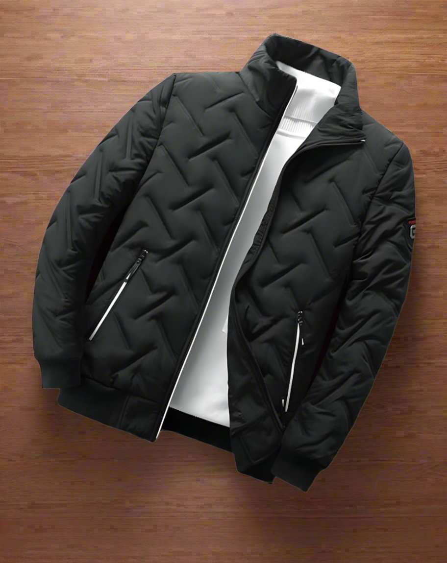 Warm Women's Quilted Bomber Jacket With Zipper - Nocini