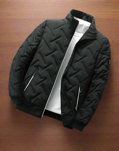 Warm Women's Quilted Bomber Jacket With Zipper - Nocini