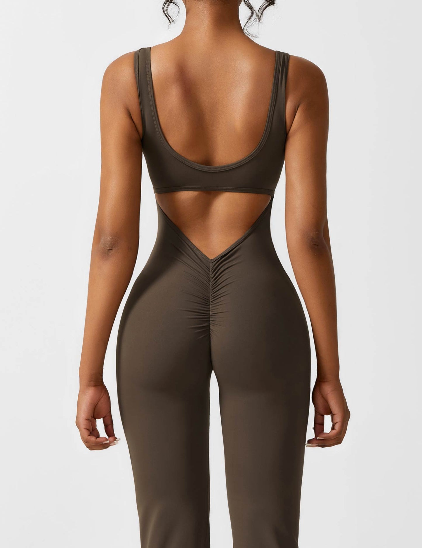Backless jumpsuit with flared trousers – Liv-Dark blue-S-Nora Luxe