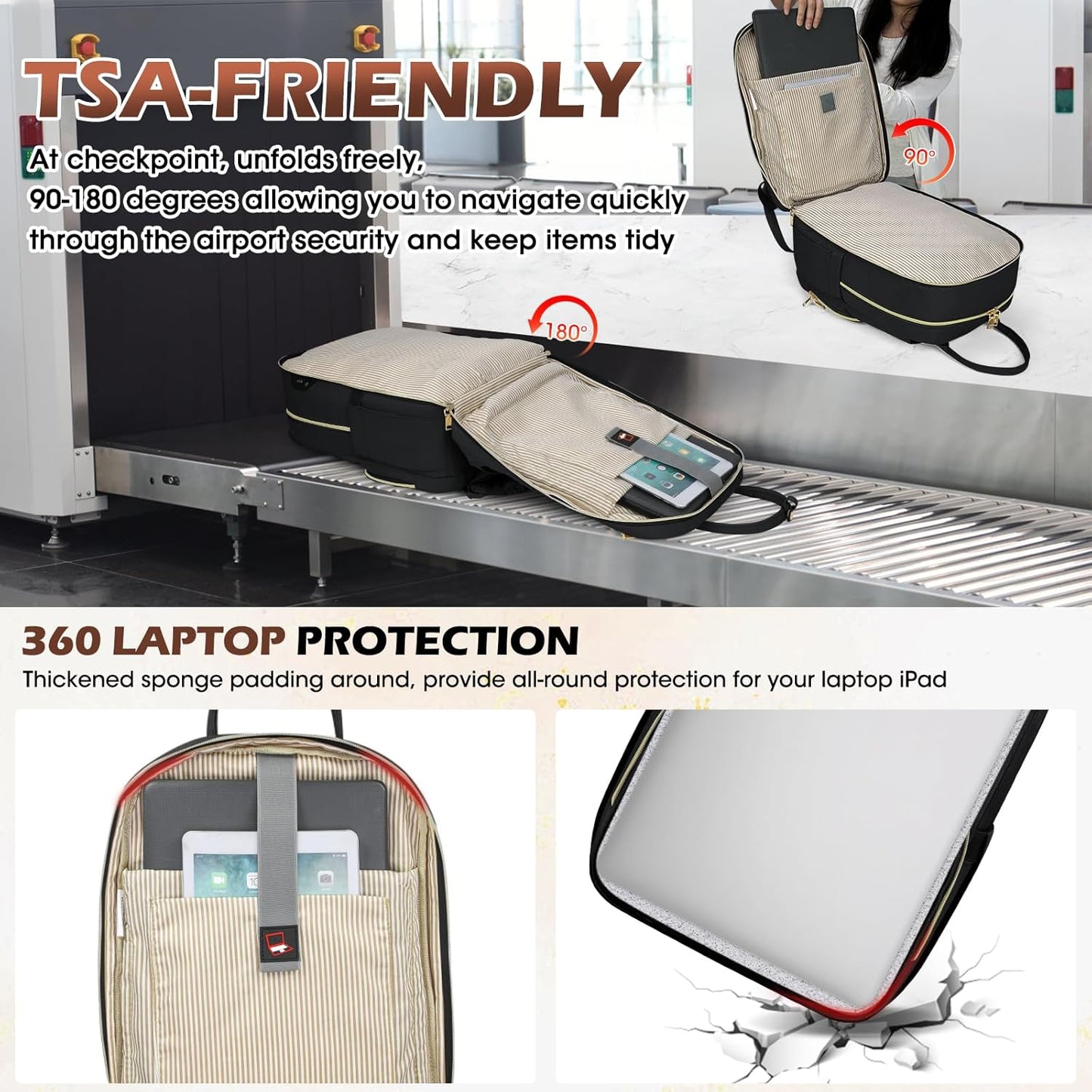 Durable Waterproof 15.6 Laptop Backpack with Multiple Pockets