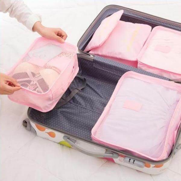 Compact Travel Accessory Kit - 2 Pack Packing Cubes