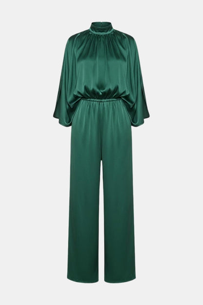 Elegant Women's Cape Jumpsuit High Neck Design - Olytrend