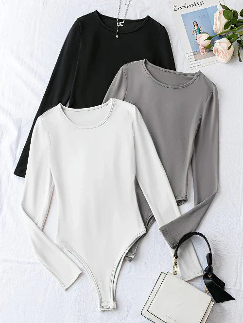 Comfy 3-Pack Long Sleeve Women's Bodysuits
