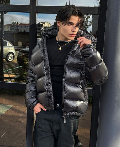 Warm Down Filled Men's Winter Coat - Nocini