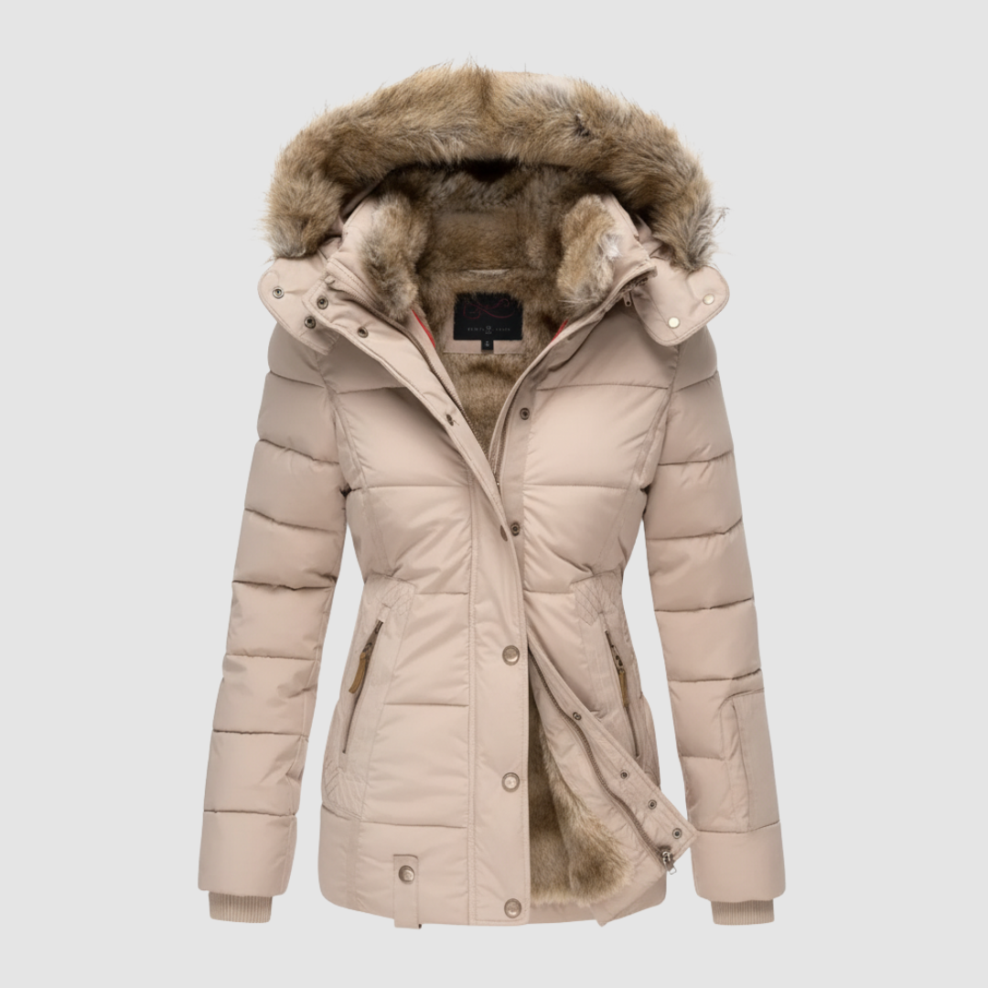 Ladies Warm Insulated Parka Coat