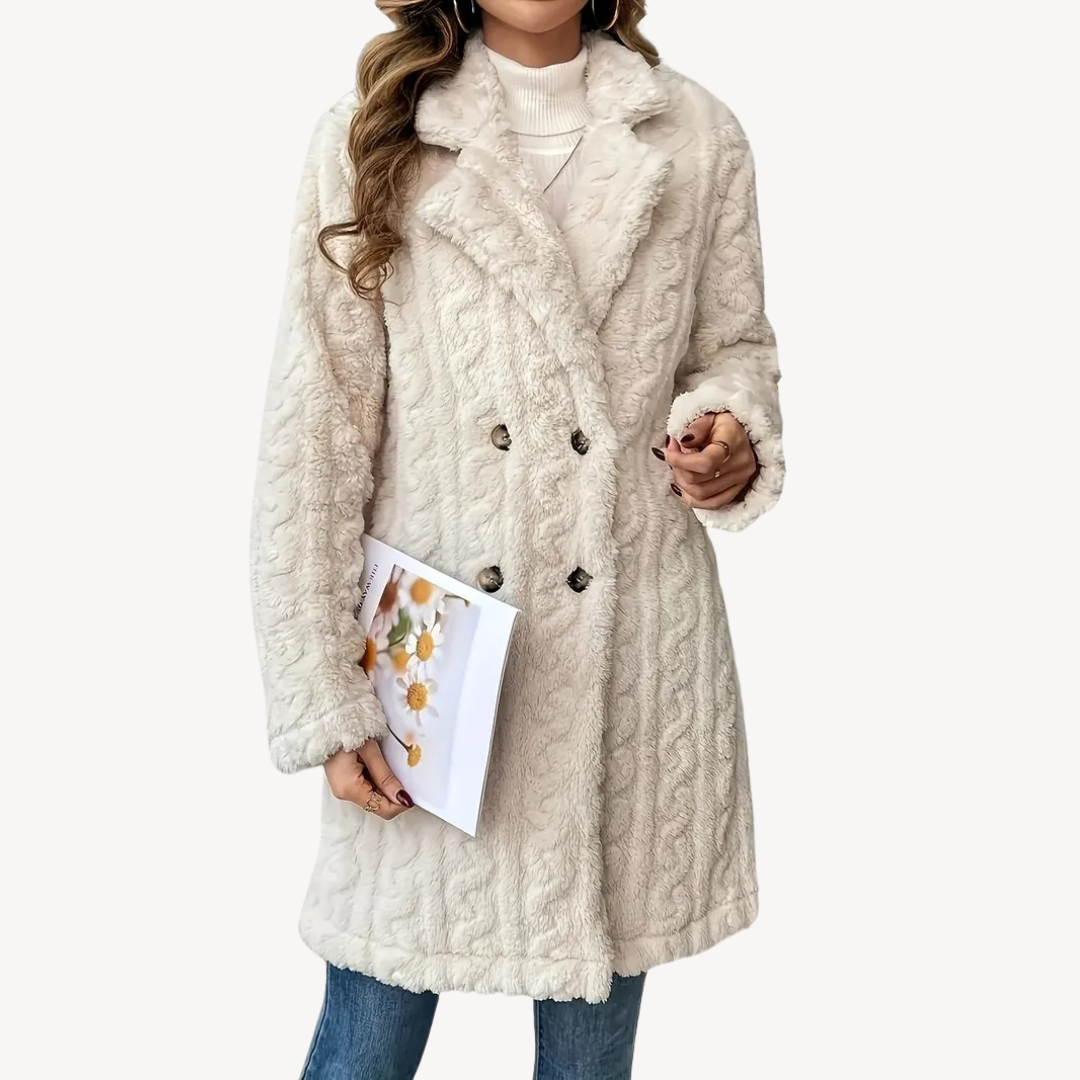 Ladies Luxury Faux Fur Trench Coat - Nocini