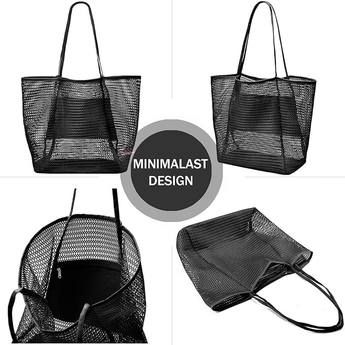 Collapsible Breathable Summer Tote Bag with Inside Pocket