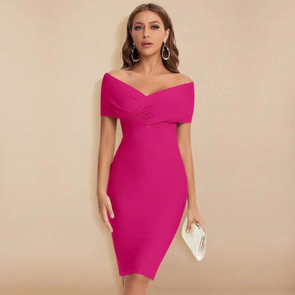 Cold Shoulder Bodycon V Dress