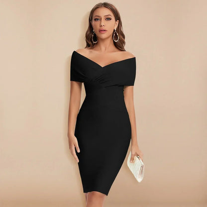 Sleek Cold Shoulder Bodycon Dress