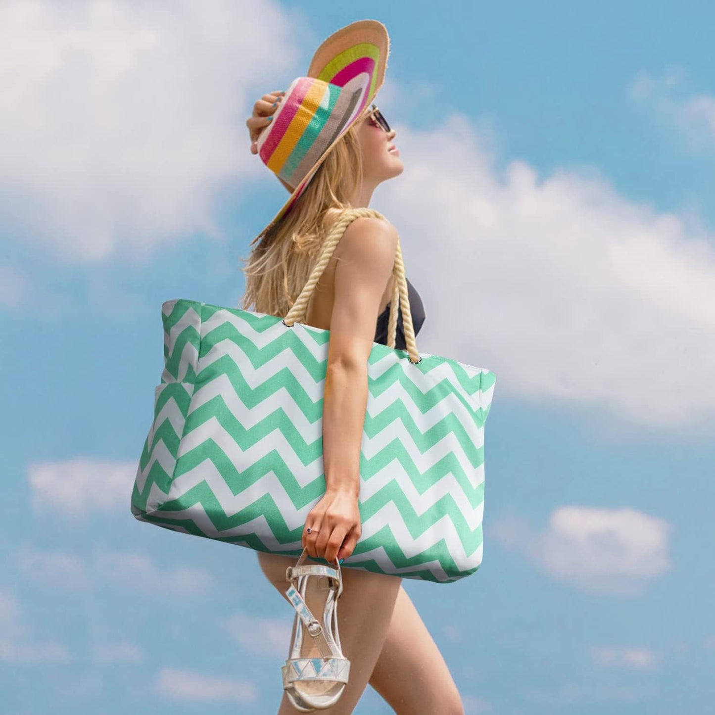 Large Water Resistant Beach Bag