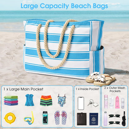 Large Water Resistant Beach Bag
