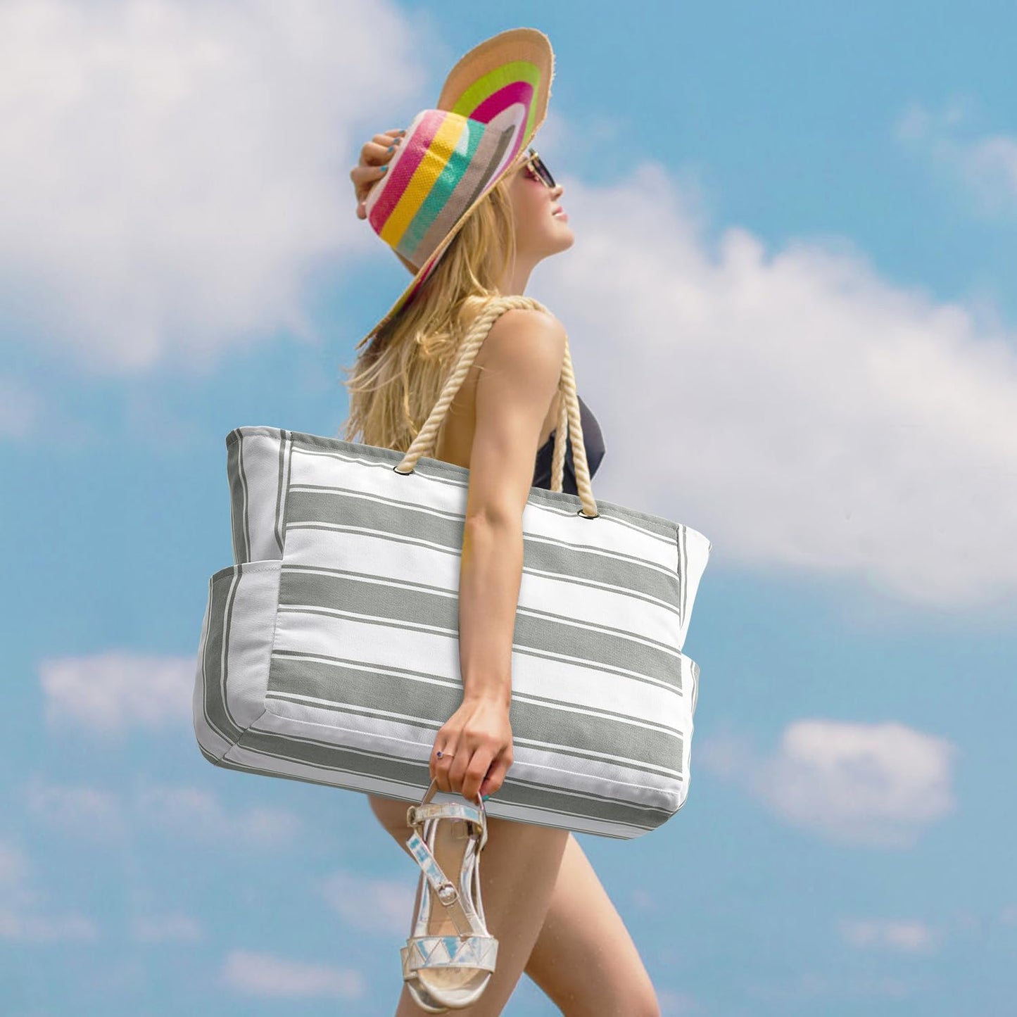 Large Water Resistant Beach Bag