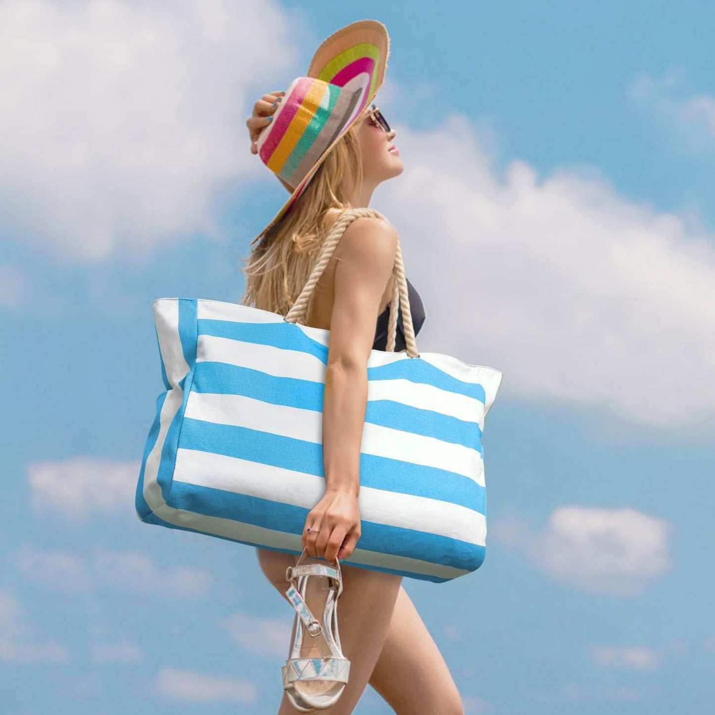 Large Water Resistant Beach Bag