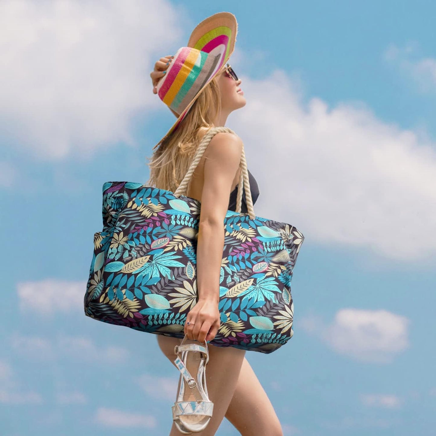 Large Water Resistant Beach Bag