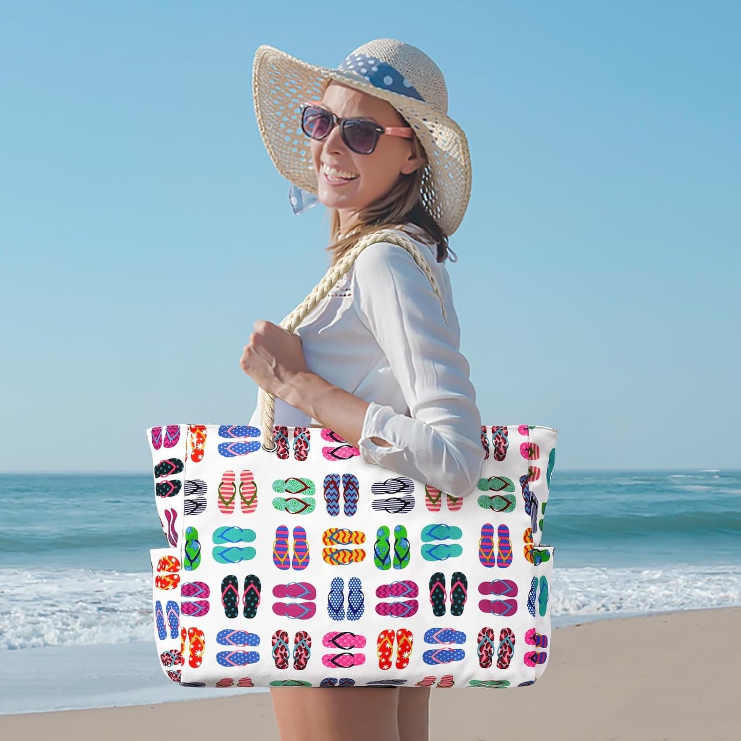 Large Water Resistant Beach Bag
