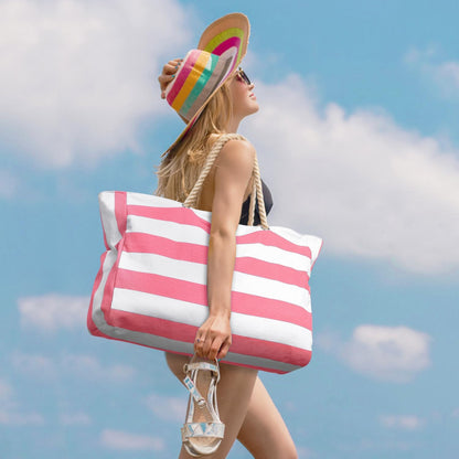 Spacious Water Resistant Tote Bag with Zipper Pocket