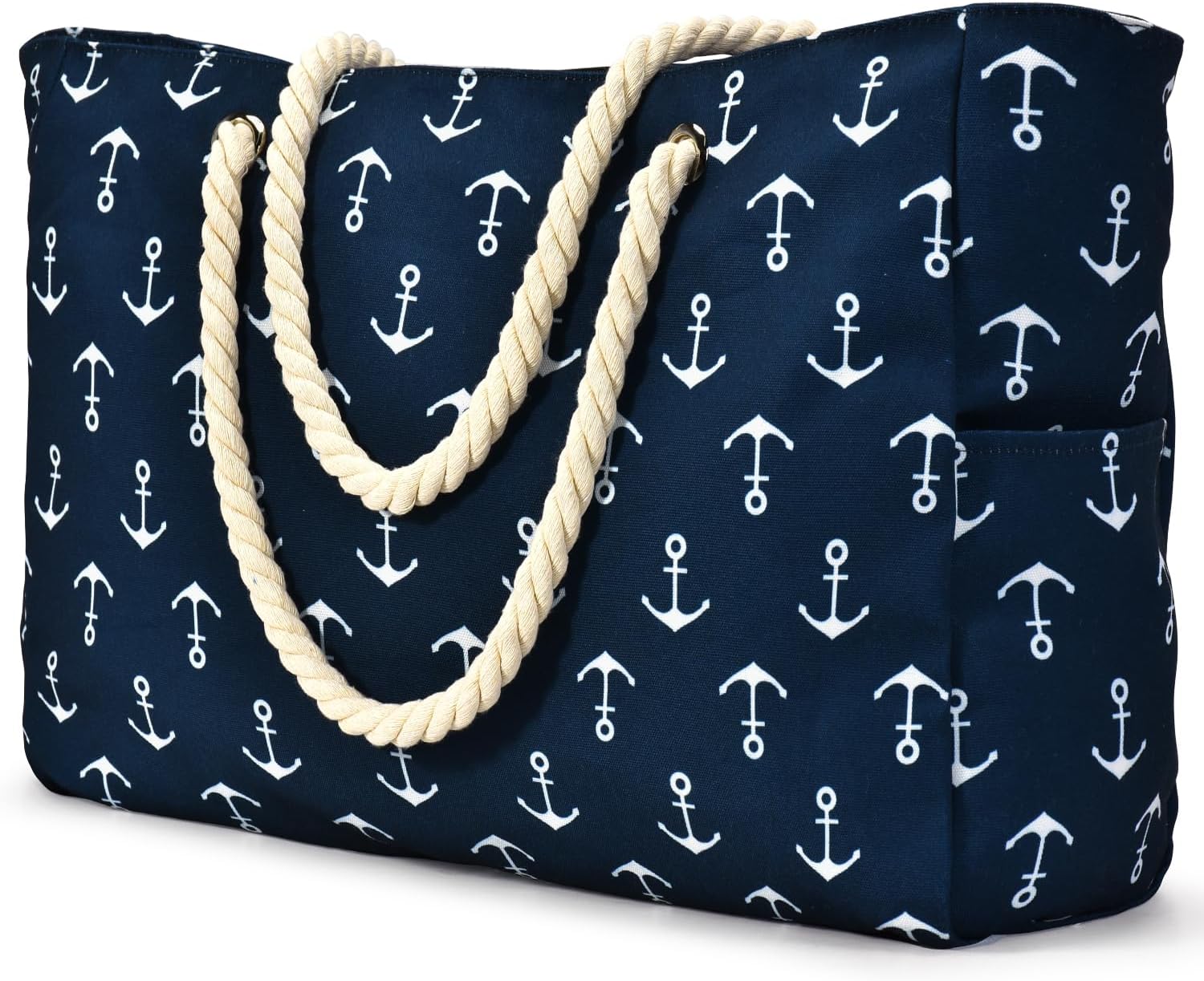 Spacious Water Resistant Tote Bag with Zipper Pocket - Pexav