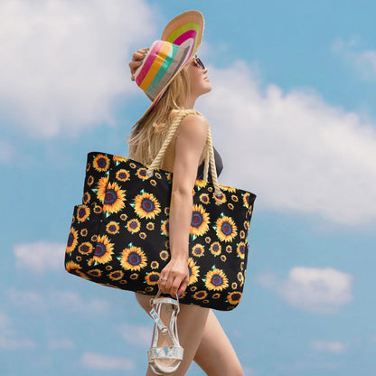 Spacious Water Resistant Tote Bag with Zipper Pocket