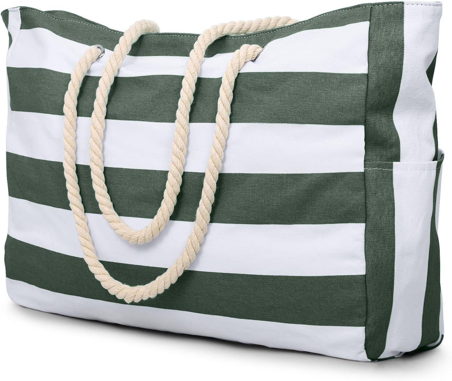 Spacious Water Resistant Tote Bag with Zipper Pocket