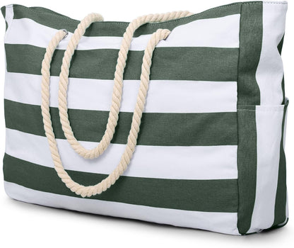 Spacious Water Resistant Tote Bag with Zipper Pocket