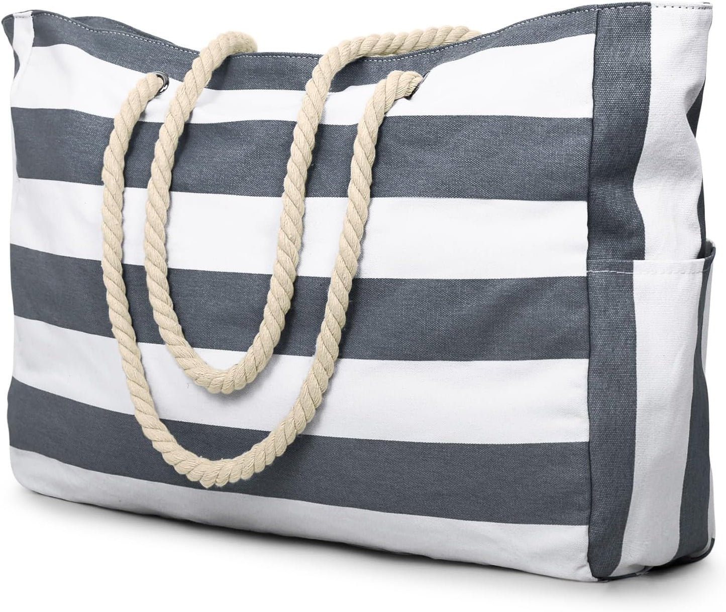 Spacious Water Resistant Tote Bag with Zipper Pocket