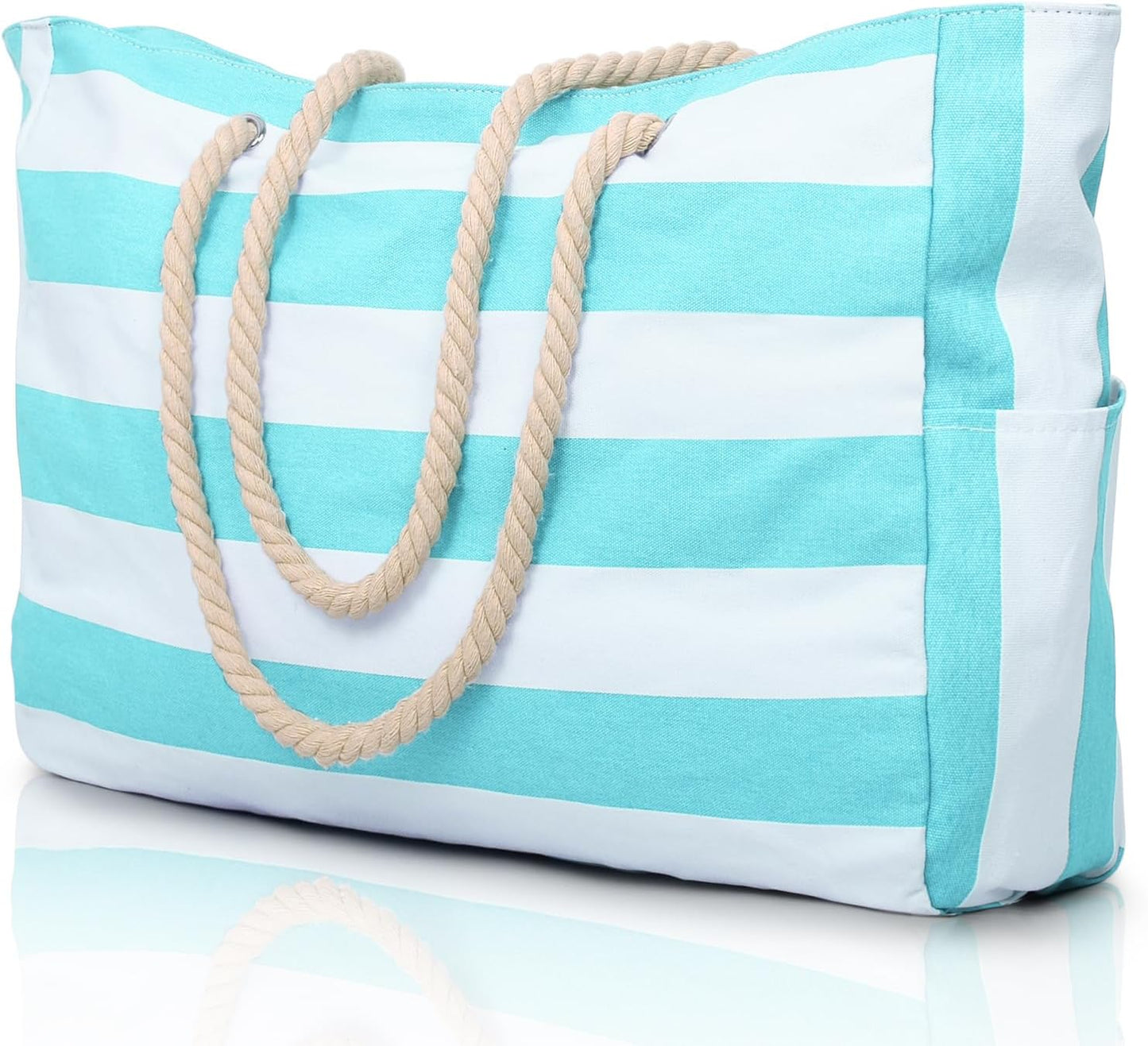 Spacious Water Resistant Tote Bag with Zipper Pocket