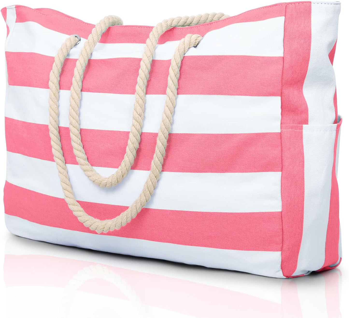 Spacious Water Resistant Tote Bag with Zipper Pocket