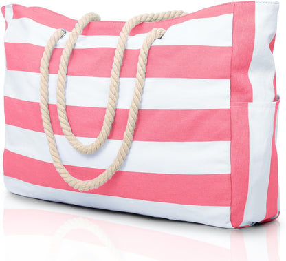 Spacious Water Resistant Tote Bag with Zipper Pocket