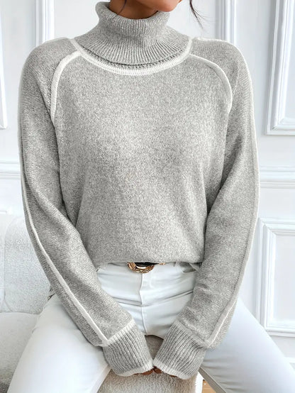Colorful Crew Neck Pullover Sweater