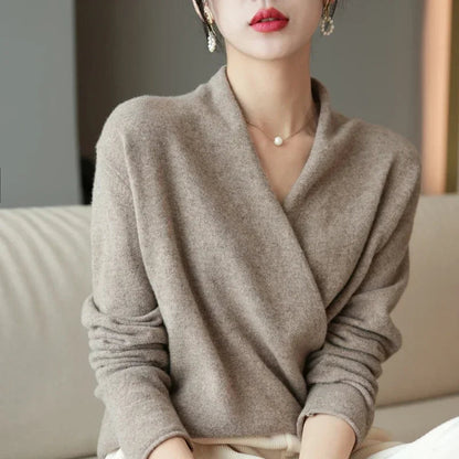 Cozy V-Neck Oversized Sweater - Nocini