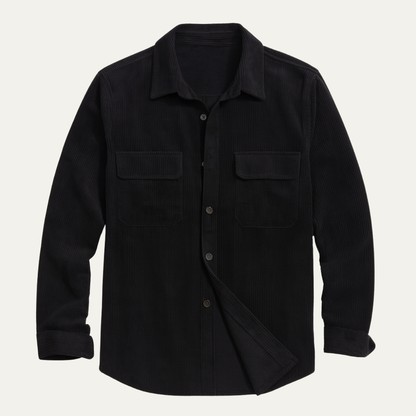 Slim Fit Men's Corduroy Button Up Shirt Jacket - Nocini
