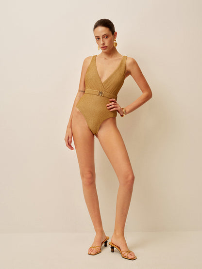 Classic High Neck Swimwear Bodysuit