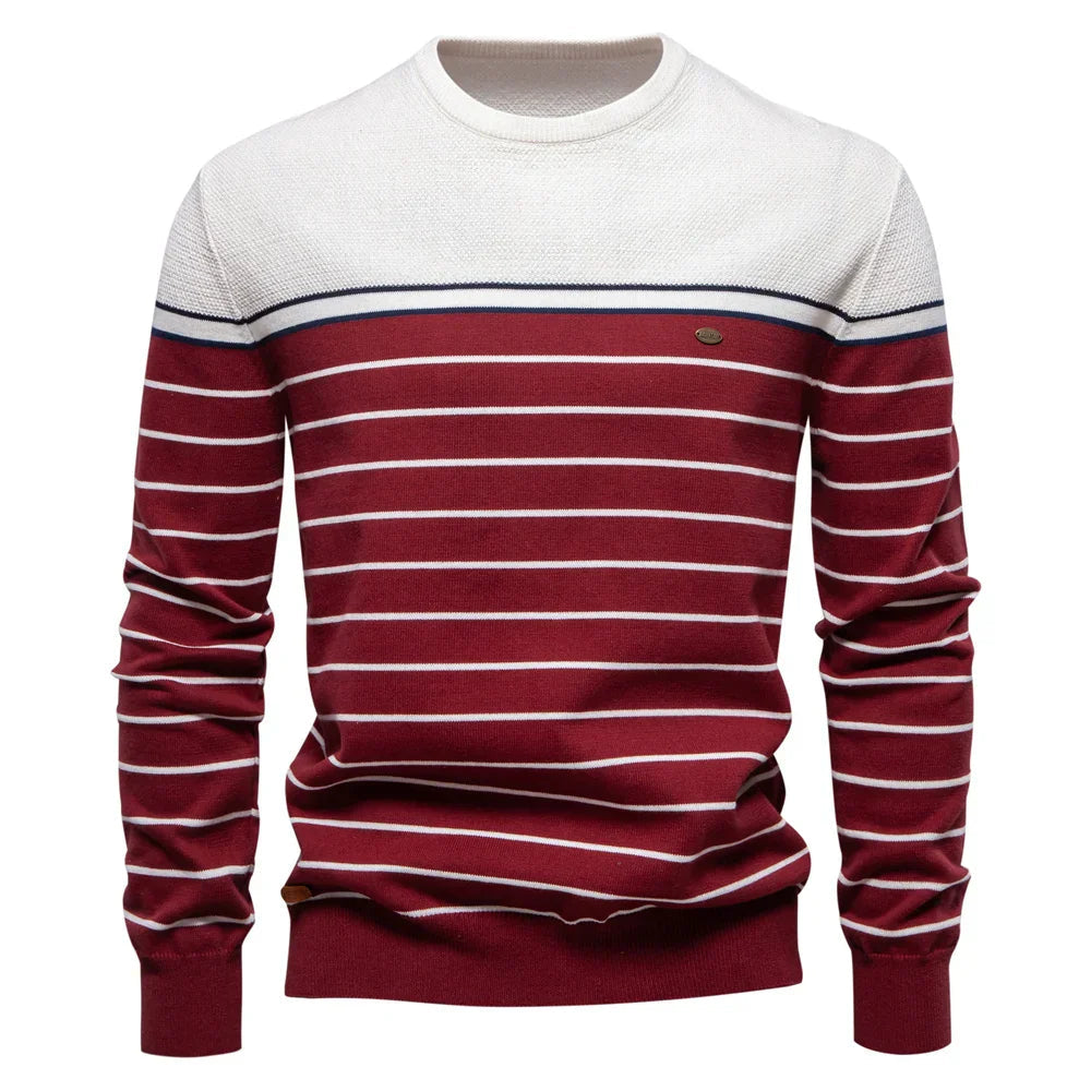 Image of Benjamin | Men's Striped Slim Fit Sweater