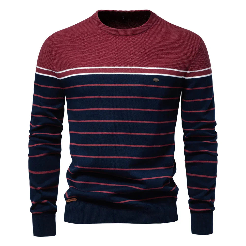 Image of Benjamin | Men's Striped Slim Fit Sweater