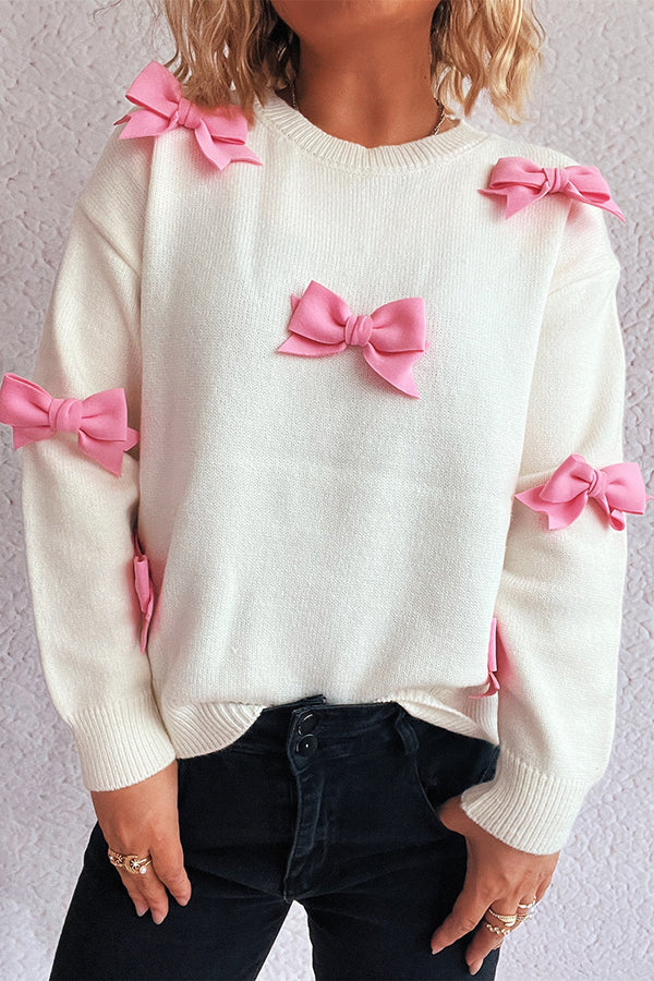 Chic Ladies' Bow Front Sweater - Olytrend