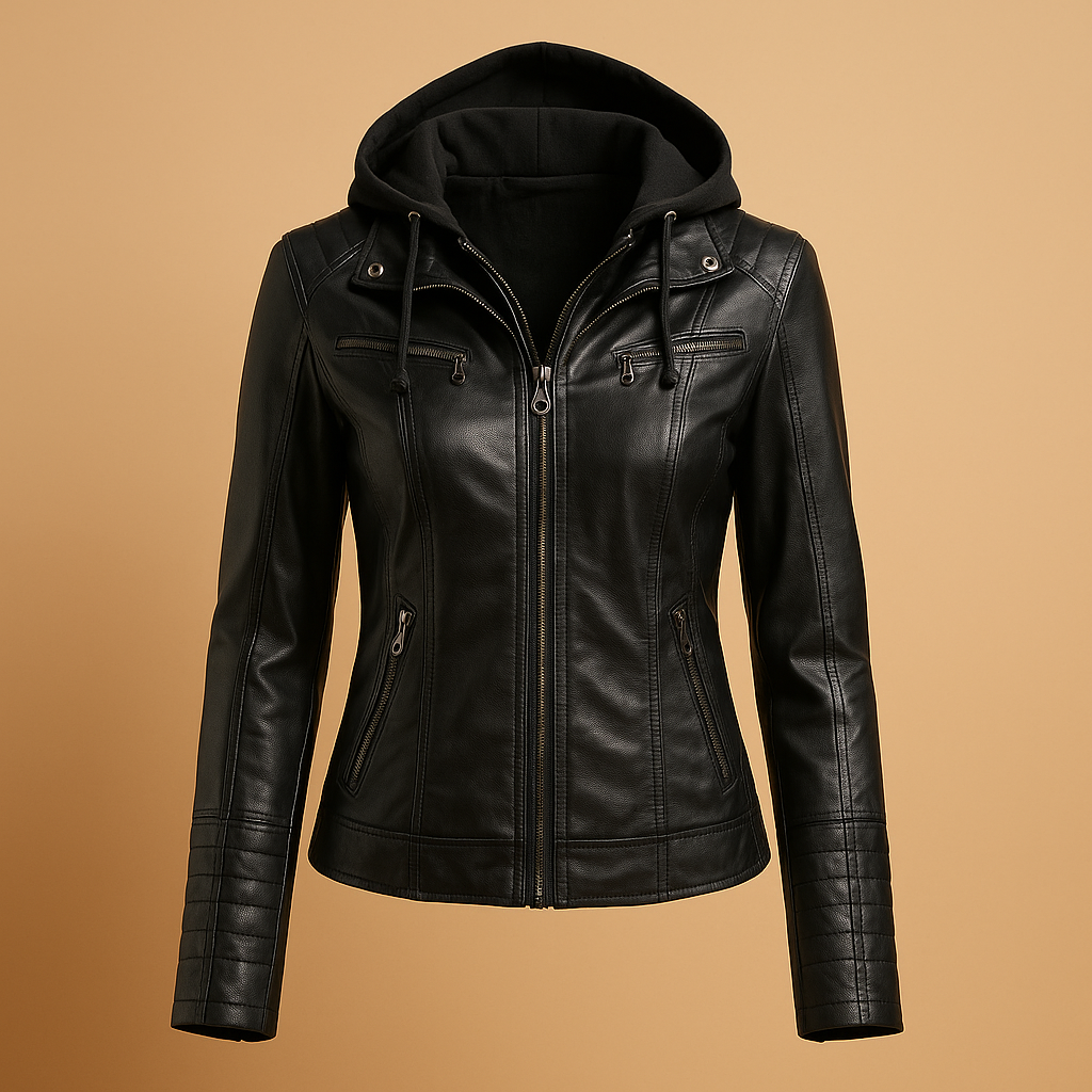 Leather Motorcycle Jacket for Ladies - Nocini